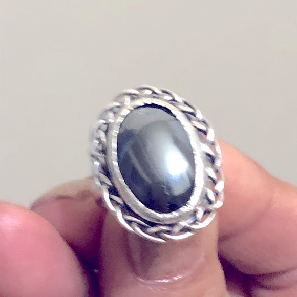 Sterling Silver Hematite Ring - Picture 3 of 7